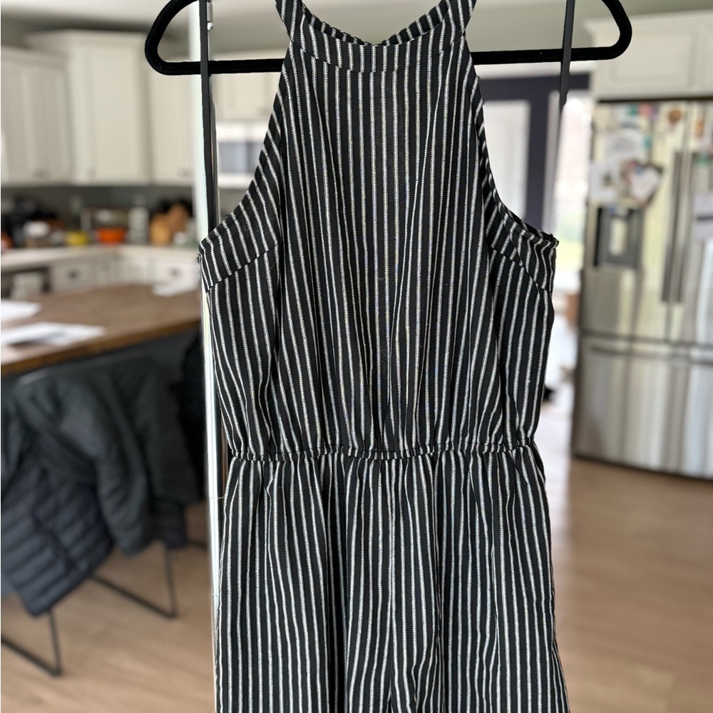 Striped Black and White Romper